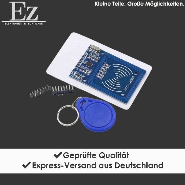 MFRC-522 RC522 RFID Modul 13,56MHz + S50 Karte + Schlüsselanhänger