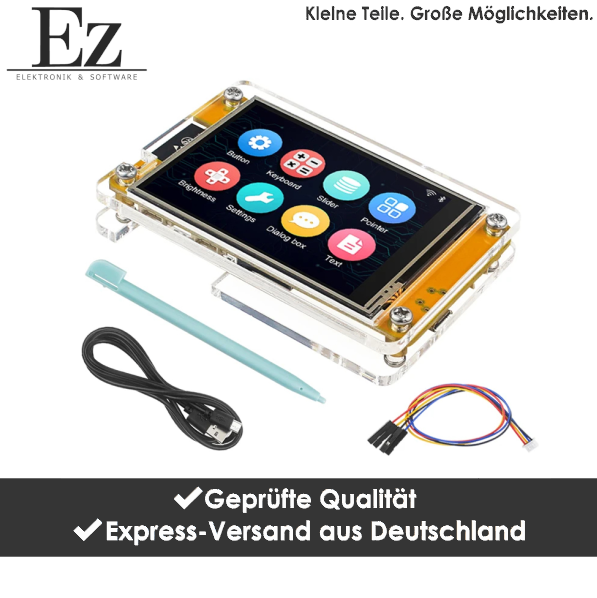 ESP32 Entwicklungsboard mit WiFi Bluetooth 2,8" TFT Touchscreen Gehäuse & Stylus