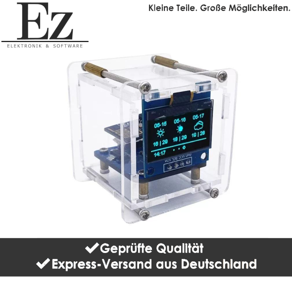 ESP8266 Mini Wetter Vorhersage Uhr Kit – WiFi Temperatur & Luftfeuchtigkeit DIY