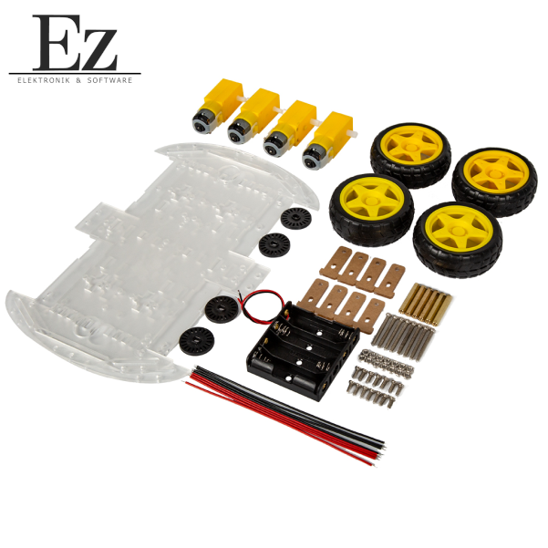 4WD Double Layer Smart Car Chassis Längere Version