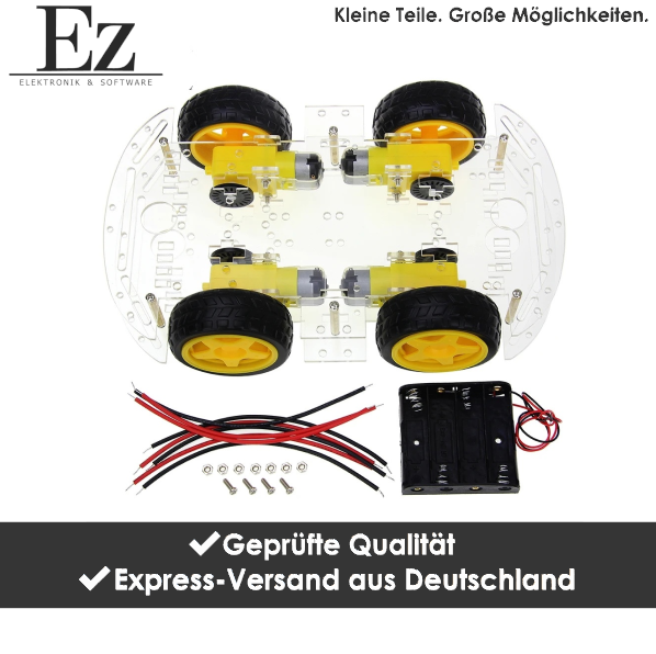 4WD Double Layer Smart Car Chassis Längere Version
