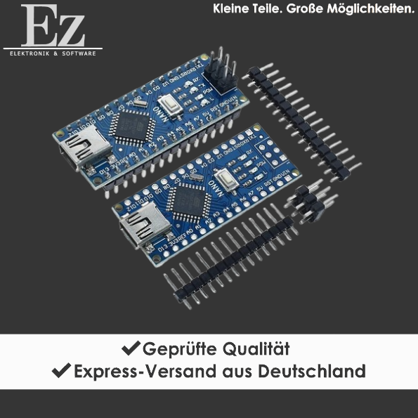 Nano V3 ATmega328P CH340 Mini-USB Ungelötet