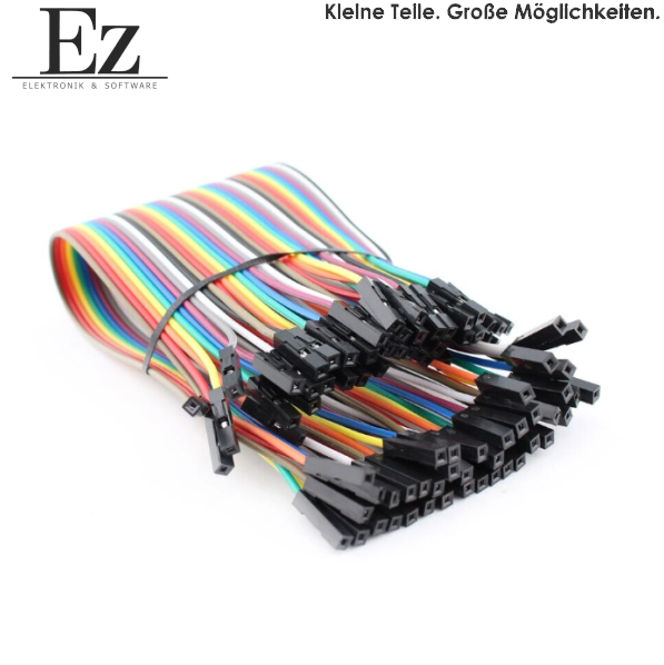 Female - Female 40x Dupont Kabel 20cm 24AWG
