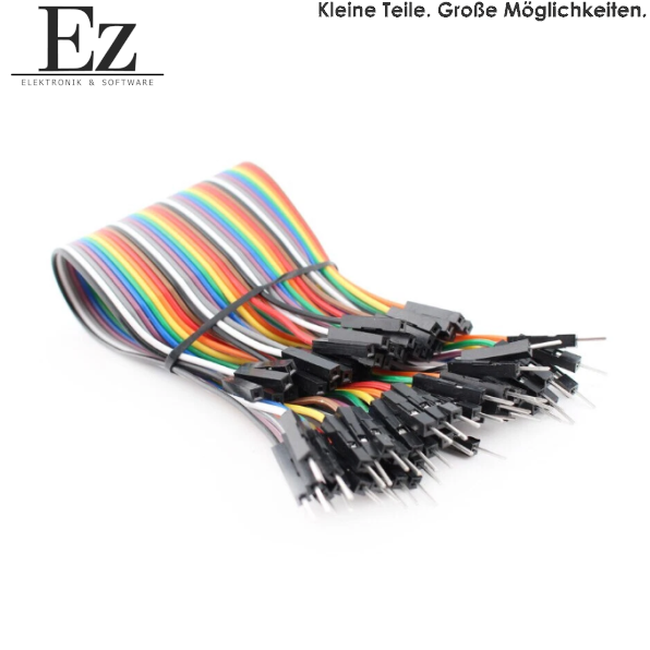 Male - Female 40x Dupont Kabel 20cm 24AWG