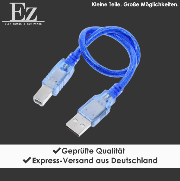 0,5m USB Typ A zu B Anschlusskabel für Arduino