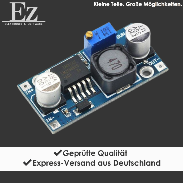 LM2596S DC-DC Step-Down Buck Converter 3A 4-40V einstellbar SMD LED